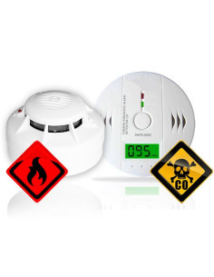 Detektor CO SAFE 0242 a hlásič kouře SAFE ASD-10