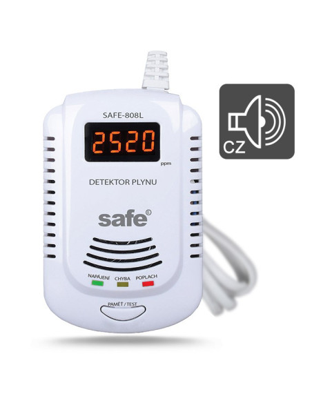 Detektor hořlavých a výbušných plynů SAFE-808L (zemní plyn)