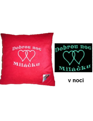 Polštářek Dobrou noc miláčku 3 - svítící