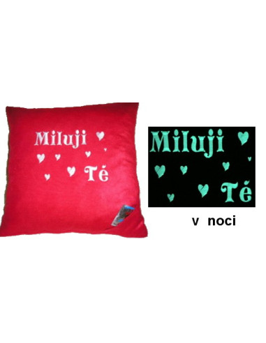 Polštářek Miluji tě 2 - svítící