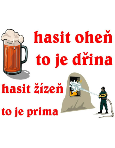 Polštářek Hasit oheň to je ...