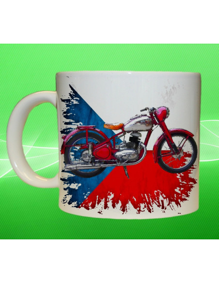 Foto hrneček motocykl Jawa Pérák