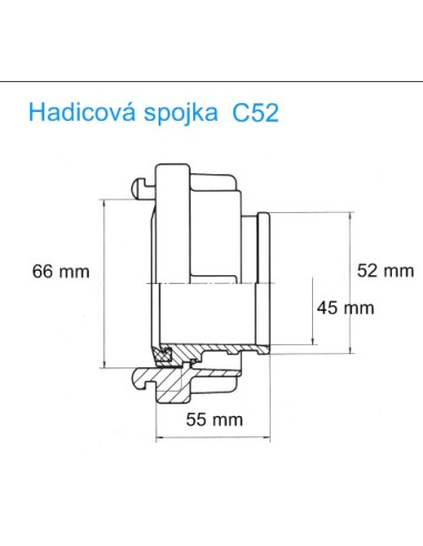 Pevná spojka C52 kovaná
