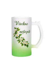 Skleněný korbel na přání
