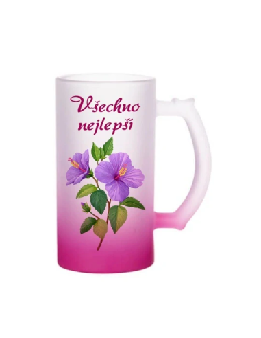 Skleněný korbel na přání