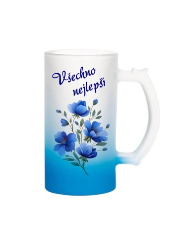 Skleněný korbel na přání